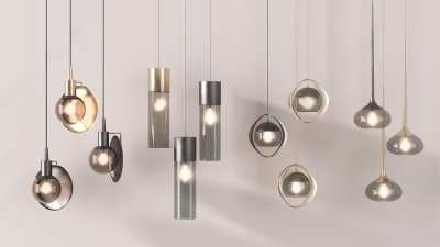 现代吊灯3D模型下载